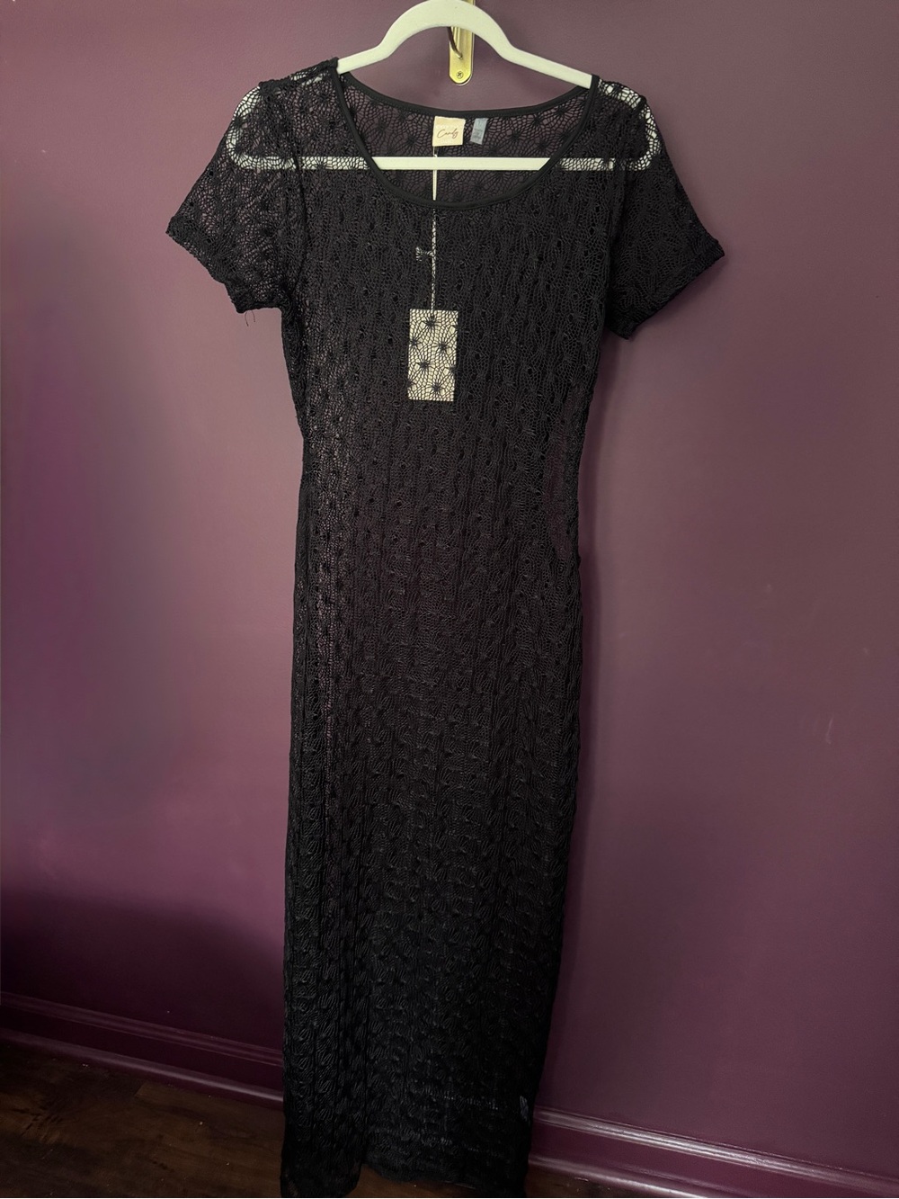 Black Crochet Maxi Dress - Cotton Candy NWT